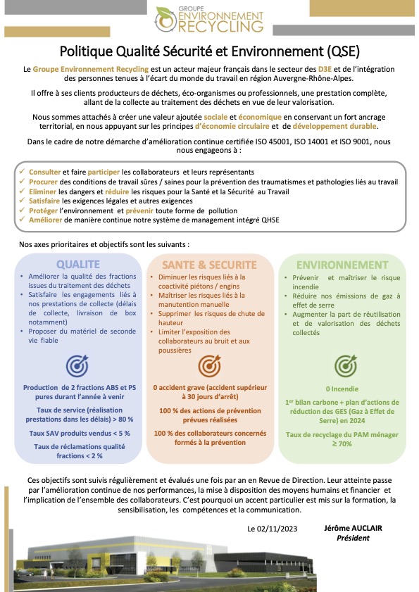 Politique QSE 2023